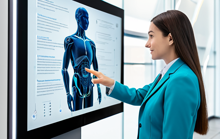 A professional individual, fully clothed in modest, modern business attire, deeply focused while interacting with an advanced AI-powered learning platform on a transparent display in a bright, contemporary educational space. The setting is clean and futuristic, emphasizing personalized education. safe for work, appropriate content, fully clothed, professional, perfect anatomy, correct proportions, natural pose, well-formed hands, proper finger count, natural body proportions, high quality photography, family-friendly.